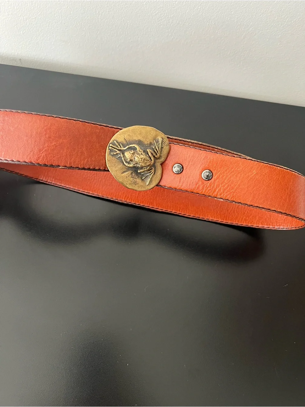 Vintage Carl Tasha Frog Brass Belt Buckle | Limited Edition #710/1000 | Signed